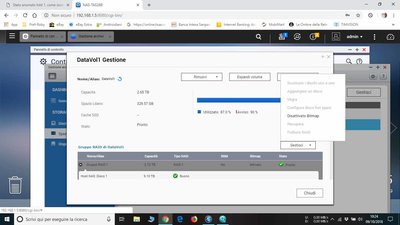 Menu &quot;Gestisci&quot; gruppo raid