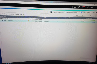 Schermate sul pannello di controllo del NAS
