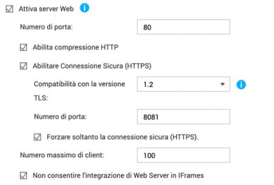 server web configurato