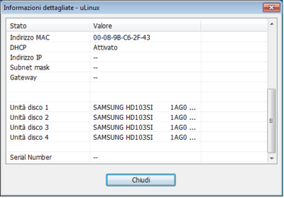 tutti i dischi sono rilevati (qnap finder)