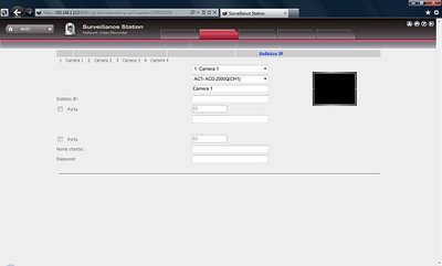 Pagina configurazione Surveillance station