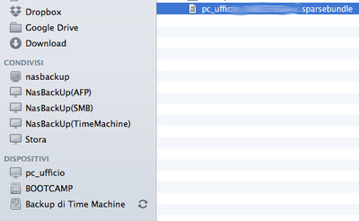 Tutti i server che vedo da Finder